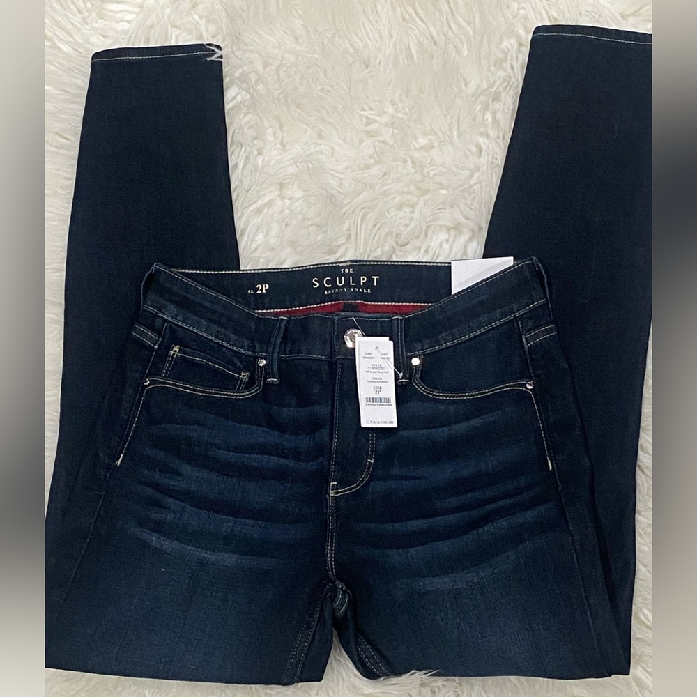 White House Black Market Dark Wash Skinny Jeans View 4
